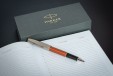 Ручка-роллер Parker Sonnet Sand Blasted Metal&Orange Lacquer